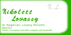 nikolett lovassy business card